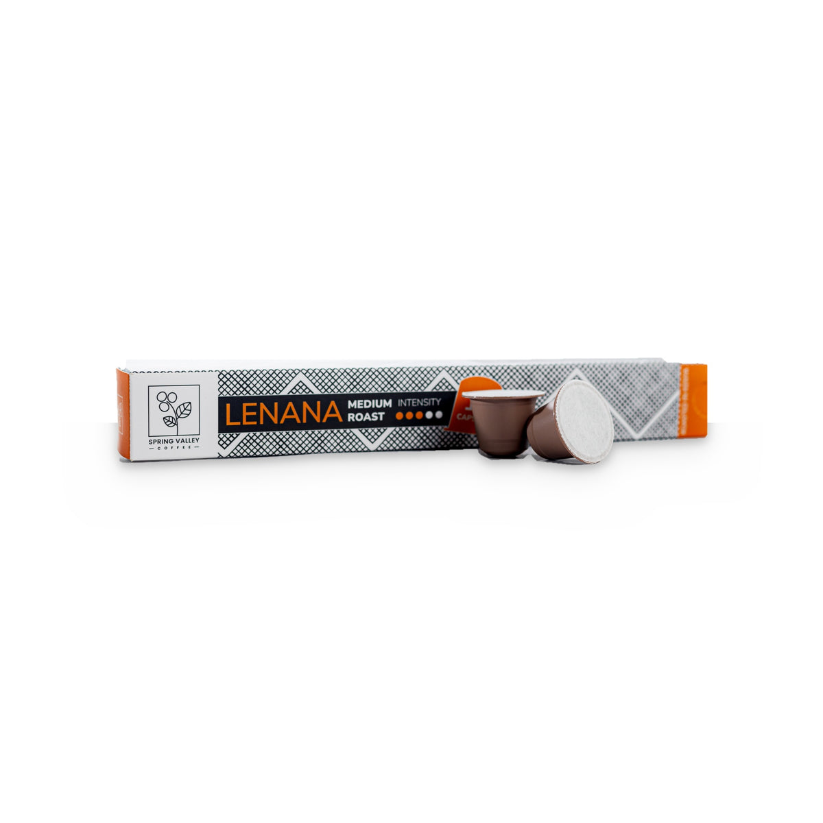 Lenana medium roast capsules sleeve with two capsules